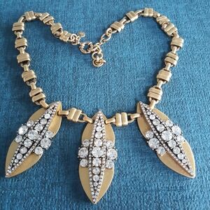 Vintage J.CREW crystal Dart Statement necklace